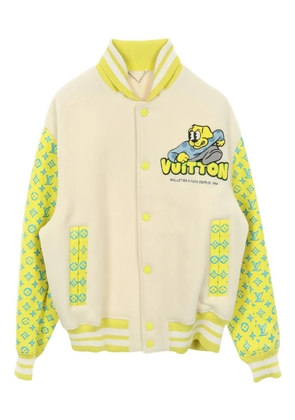 Louis Vuitton Pre-Owned 2010 monogram varsity wool jacket - Neutrals