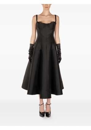 ARAFTU lace-detail midi dress - Black