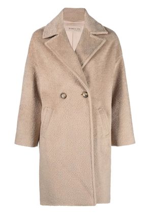 Blanca Vita Tuia textured double-breasted coat - Neutrals