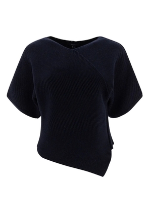 Soeur ribbed asymmetric sweater - Blue