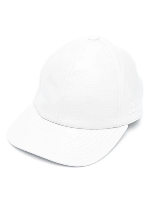 Courrèges logo-embroidered cotton cap - White