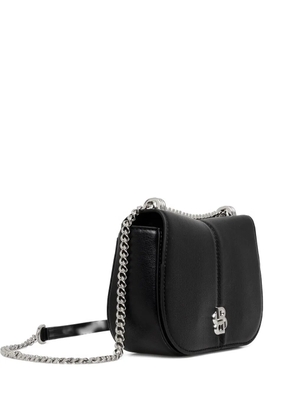 BOSS chain-strap logo-plaque satchel bag - Black