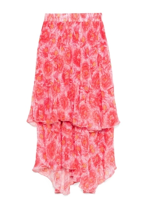 STYLAND floral-print ruffled skirt - Pink