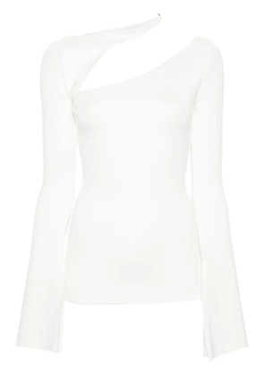 MANURÍ Sandy cut out-detail blouse - White