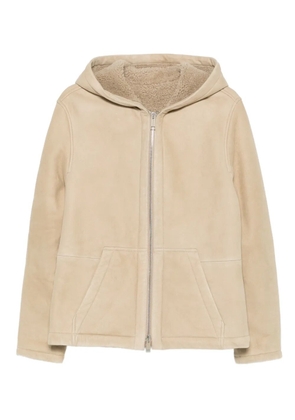 Yves Salomon hooded zip-up jacket - Neutrals