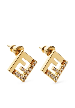 FENDI Forever crystal-embellishment earrings - Gold