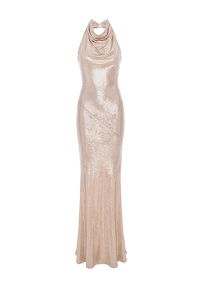 ROSERRY Capri cowl-neck maxi dress - Gold