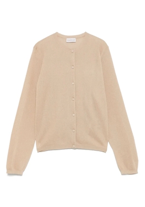 Moncler logo-embroidered cardigan - Neutrals