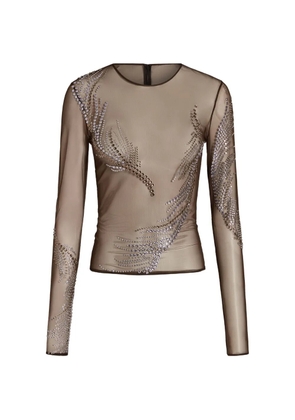 16Arlington Darwin embellished top - Brown