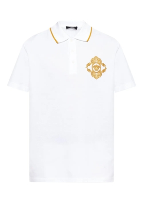 Versace Medusa-embroidered polo shirt - White