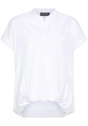 Lorena Antoniazzi gathered poplin blouse - White