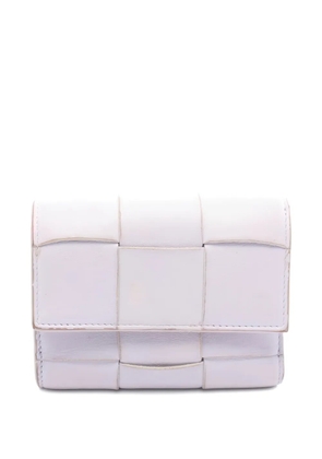 Bottega Veneta Pre-Owned 2000s Cassette intrecciato flap wallet - Purple