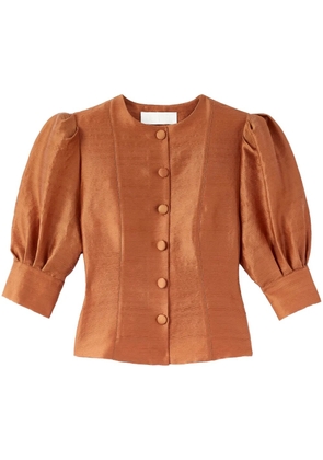 DESTREE Jasper plissé blouse - Brown