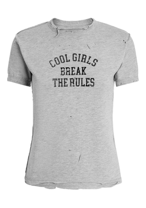 Dolce & Gabbana distressed slogan-print T-shirt - Grey