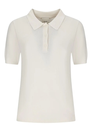 Calvin Klein short-sleeved polo shirt - White