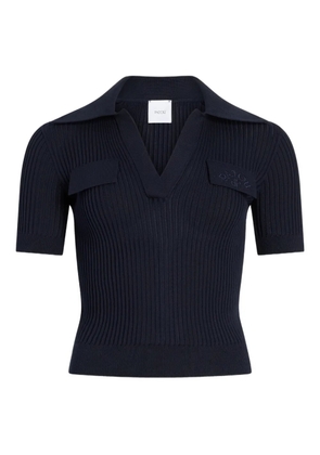 Patou logo-embroidered top - Blue