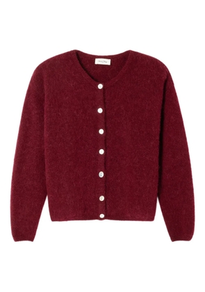 American Vintage Vitow button ribbed cardigan - Red