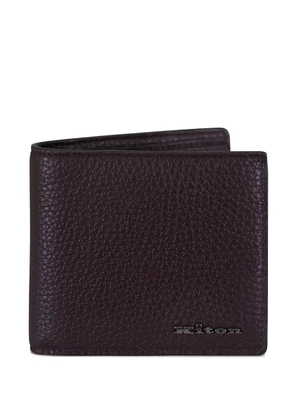 Kiton pebbled texture wallet - Brown