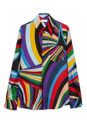 PUCCI Iride-print silk shirt - Red