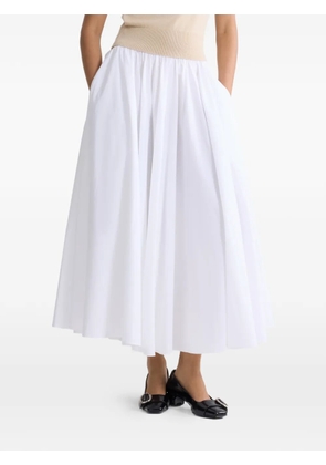 Patou elasticated-waist maxi A-line skirt - White