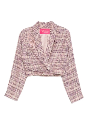 MIAU by Clara Rotescu Loka appliqué textured jacket - Pink