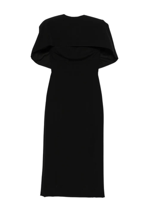 AXEL 113 Margot cape midi dress - Black