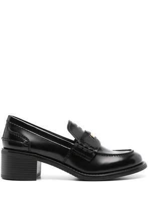 Miu Miu brushed leather penny loafers - Black