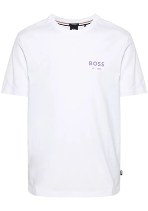 BOSS rubber logo cotton T-shirt - White