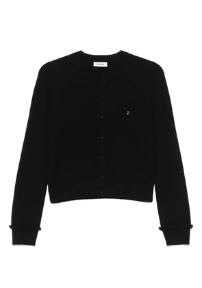 SANDRO ruffle-trim cardigan - Black