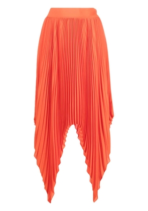 STYLAND asymmetric pleated skirt - Orange