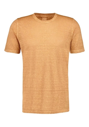 120% Lino textured T-shirt - Orange