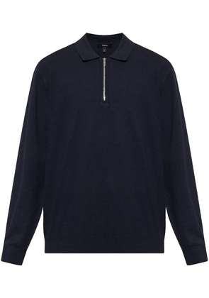 Theory quarter-zip polo jumper - Blue