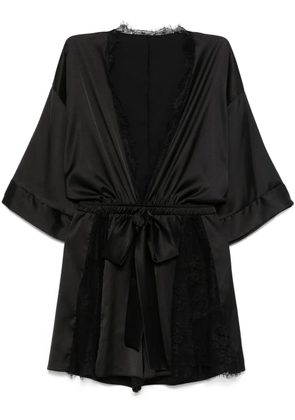 Alchemy x Lia Aram lace-trim playsuit - Black