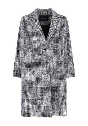 Kiton plaid-pattern single-breasted coat - White