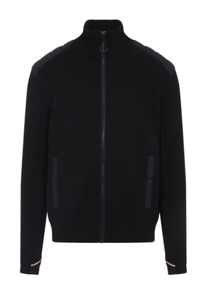Moncler Grenoble zip shoulder-panel cardigan - Black