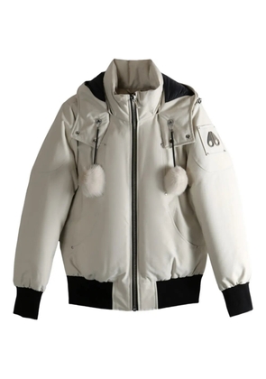 Moose Knuckles hooded pompom jacket - White
