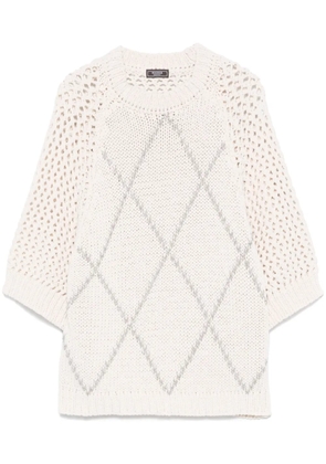 Peserico Punto Luce-chain sweater - Neutrals