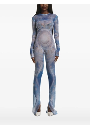 IRINA VOINEA split-hem bodysuit - Blue