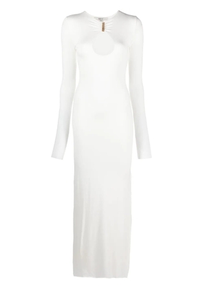 MANURÍ Mary Jean chain-link midi dress - White
