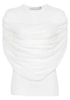 Christopher Esber Sonora draped-panel T-shirt - White