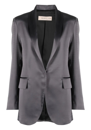 Blanca Vita Guarana satin-finish blazer - Grey