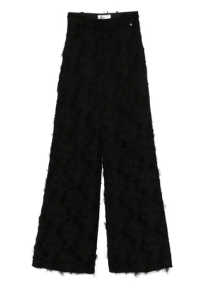 NISSA patterned-jacquard trousers - Black