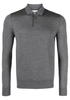 Ballantyne fine-knit wool polo shirt - Grey