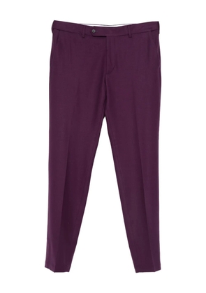 Cellar Door tapered-leg buttoned wool trousers - Purple