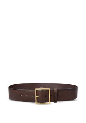 Polo Ralph Lauren square-buckle distressed belt - Brown