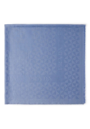 Prada wool-silk blend shawl - Blue