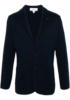 Lardini single-breasted cotton blazer - Blue