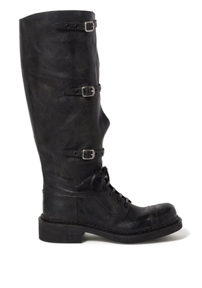 Miu Miu multi-buckle leather boots - Black