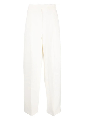 FENDI straight-leg high-waisted trousers - White