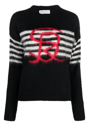 Sonia Rykiel intarsia-knit logo jumper - Black